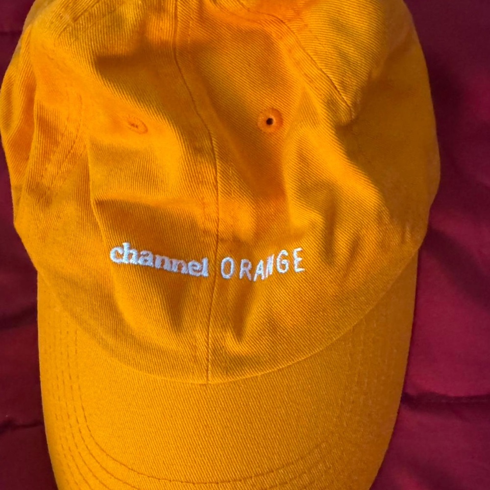 Othr Bright Orange Cap with White Embroidery